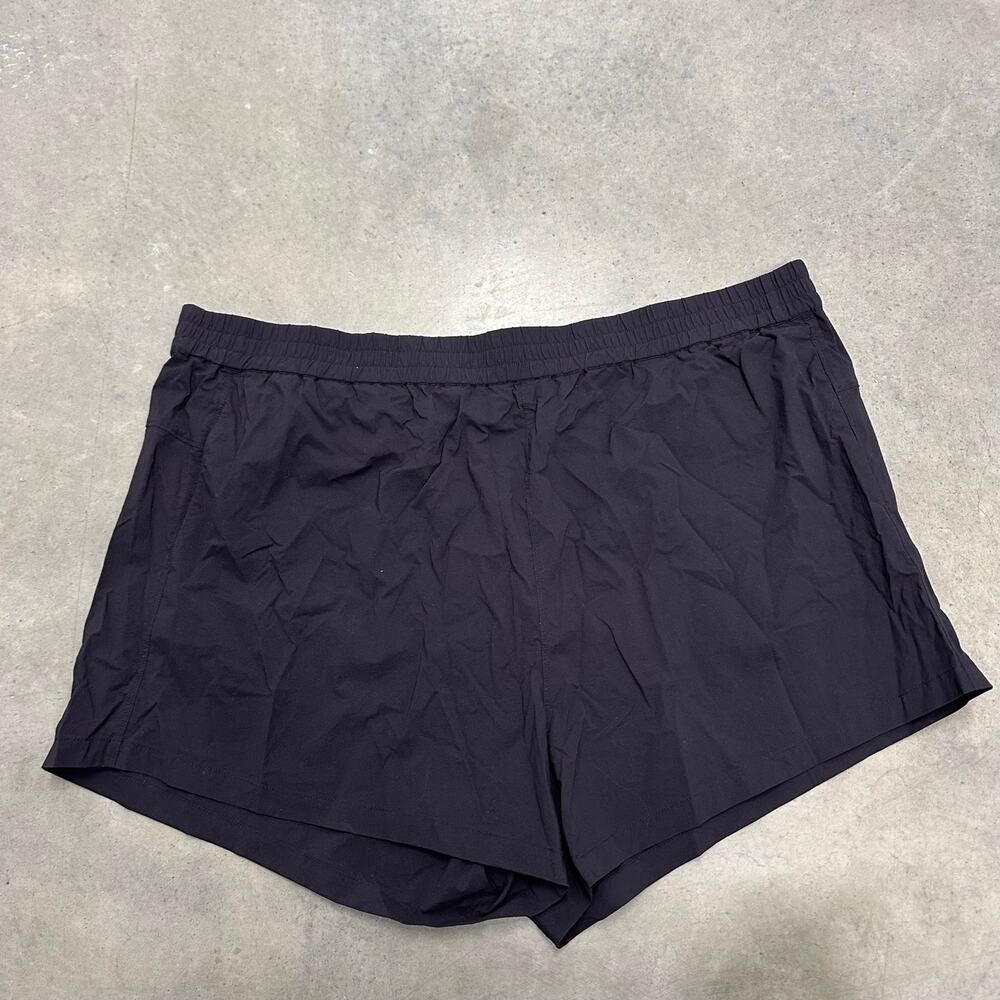 Universal Standard Sunny Swim Shorts Womens XL (26-28) Black Elastic Waist